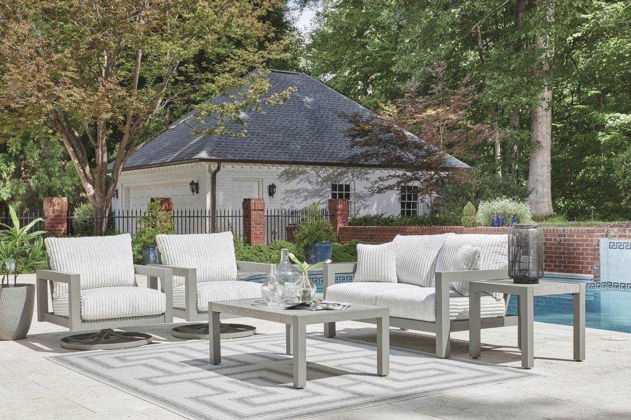 The appearance of Agoda Pearl Outdoor Occasional Table Set In Gray designed by Signature Design by Ashley in the modern / contemporary interior design. This gray piece of furniture was selected by 1StopBedrooms from Agoda Pearl Collection to add a touch of cosiness and style into your home. Sku: NCP695-701;NCP695-702. Material: Metal.