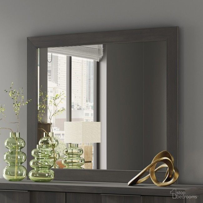 Agrander Bedroom Mirror In Dark Brown