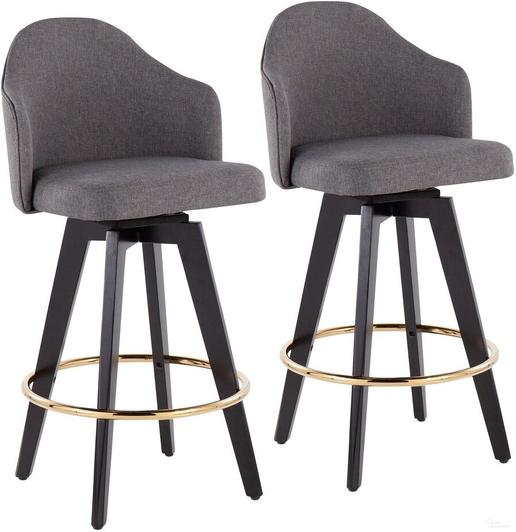 Ahoy 26 Inch Counter Stool Set of 2 In Dark Gray