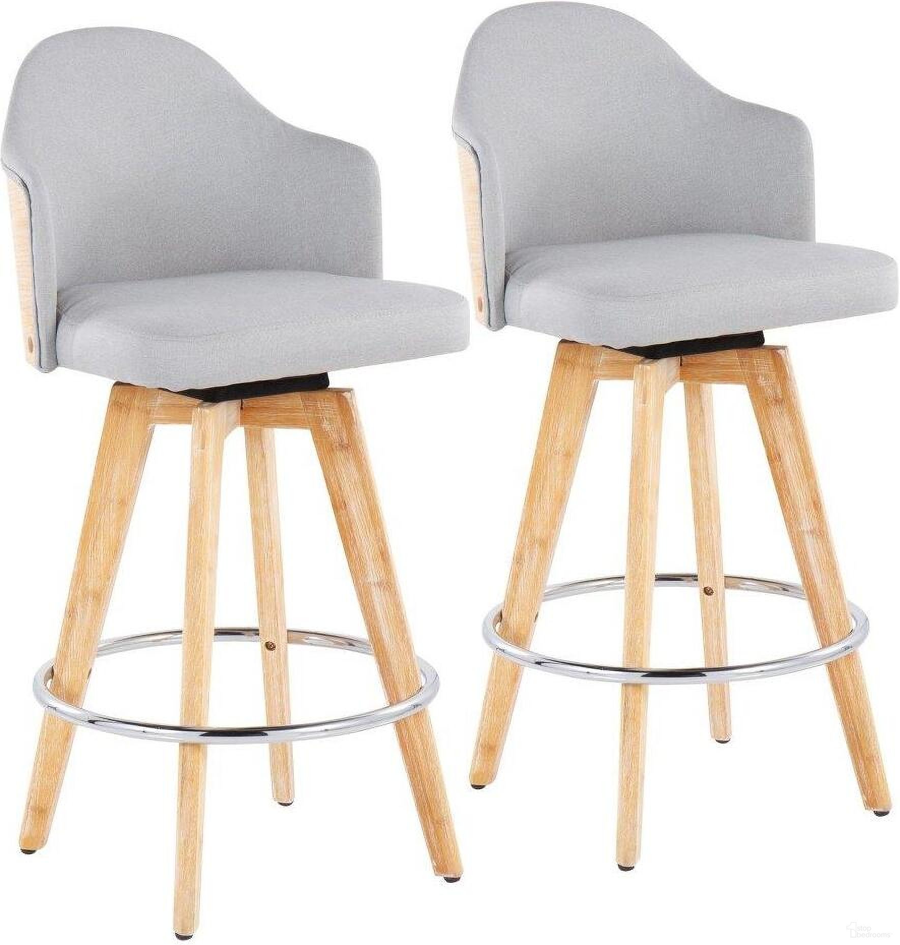 The appearance of Ahoy Fixed-Height Counter Stool Set of 2 In Light Grey designed by Lumisource in the modern / contemporary interior design. This light grey piece of furniture was selected by 1StopBedrooms from Ahoy Collection to add a touch of cosiness and style into your home. Sku: B26-AHOY2-R NANALGY2. Material: Metal.
