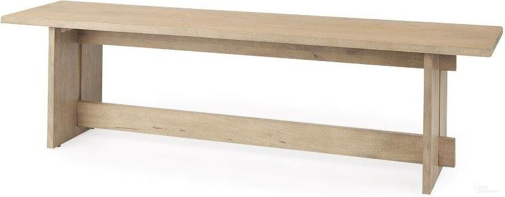 The appearance of Aida 18H Light Brown Wood Dining Bench designed by Mercana in the modern / contemporary interior design. This light brown piece of furniture was selected by 1StopBedrooms from Aida Collection to add a touch of cosiness and style into your home. Sku: 69196. Material: Wood.