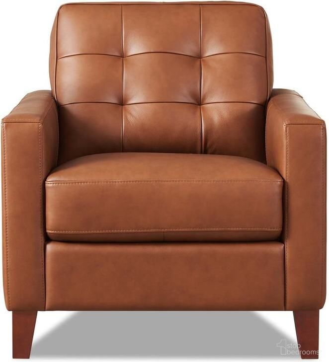 Aiden Leather Chair In Nutmeg