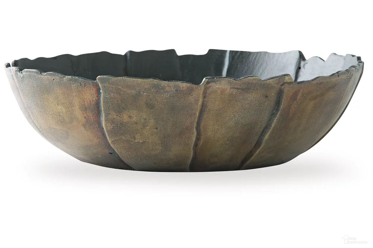 Aidman Bowl In Antique Gold and Black