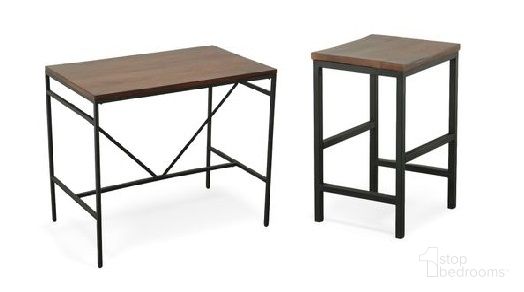 The appearance of Aileen Home Bar Set In Chestnut and Black designed by Carolina Living in the industrial interior design. This chestnut and black piece of furniture was selected by 1StopBedrooms from Aileen Collection to add a touch of cosiness and style into your home. Sku: CF4226CHETBK;CF2415CHETBK. Table Base Style: Trestle. Material: MDF.