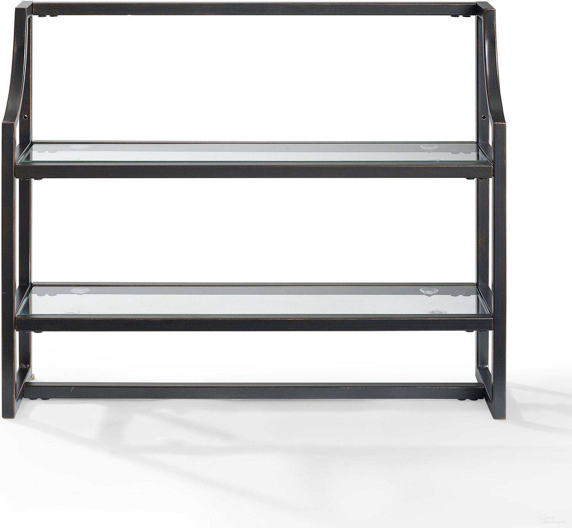 The appearance of Aimee Bathroom Shelf In Oil Rubbed Bronze designed by Crosley Brands in the modern / contemporary interior design. This oil rubbed bronze piece of furniture  was selected by 1StopBedrooms from Aimee Collection to add a touch of cosiness and style into your home. Sku: CF6204-BZ. Material: Steel.