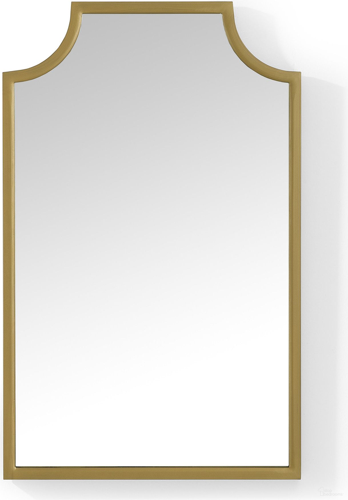 The appearance of Aimee Mirror In Soft Gold designed by Crosley Brands in the modern / contemporary interior design. This soft gold piece of furniture  was selected by 1StopBedrooms from Aimee Collection to add a touch of cosiness and style into your home. Sku: CF6200-GL. Material: Mirror.