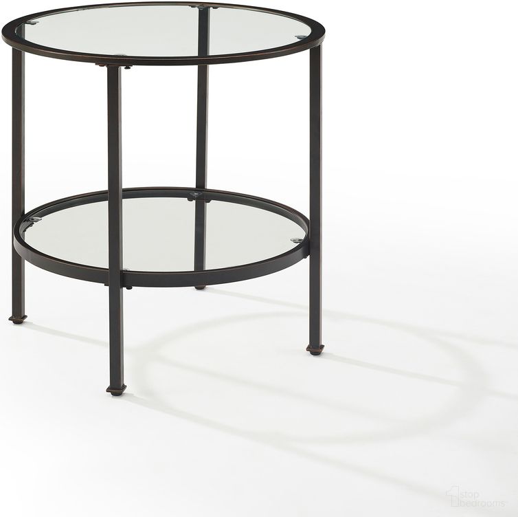 The appearance of Aimee Side Table In Oil Rubbed Bronze designed by Crosley Brands in the modern / contemporary interior design. This oil rubbed bronze piece of furniture  was selected by 1StopBedrooms from Aimee Collection to add a touch of cosiness and style into your home. Sku: CF1309-BZ. Material: Steel.