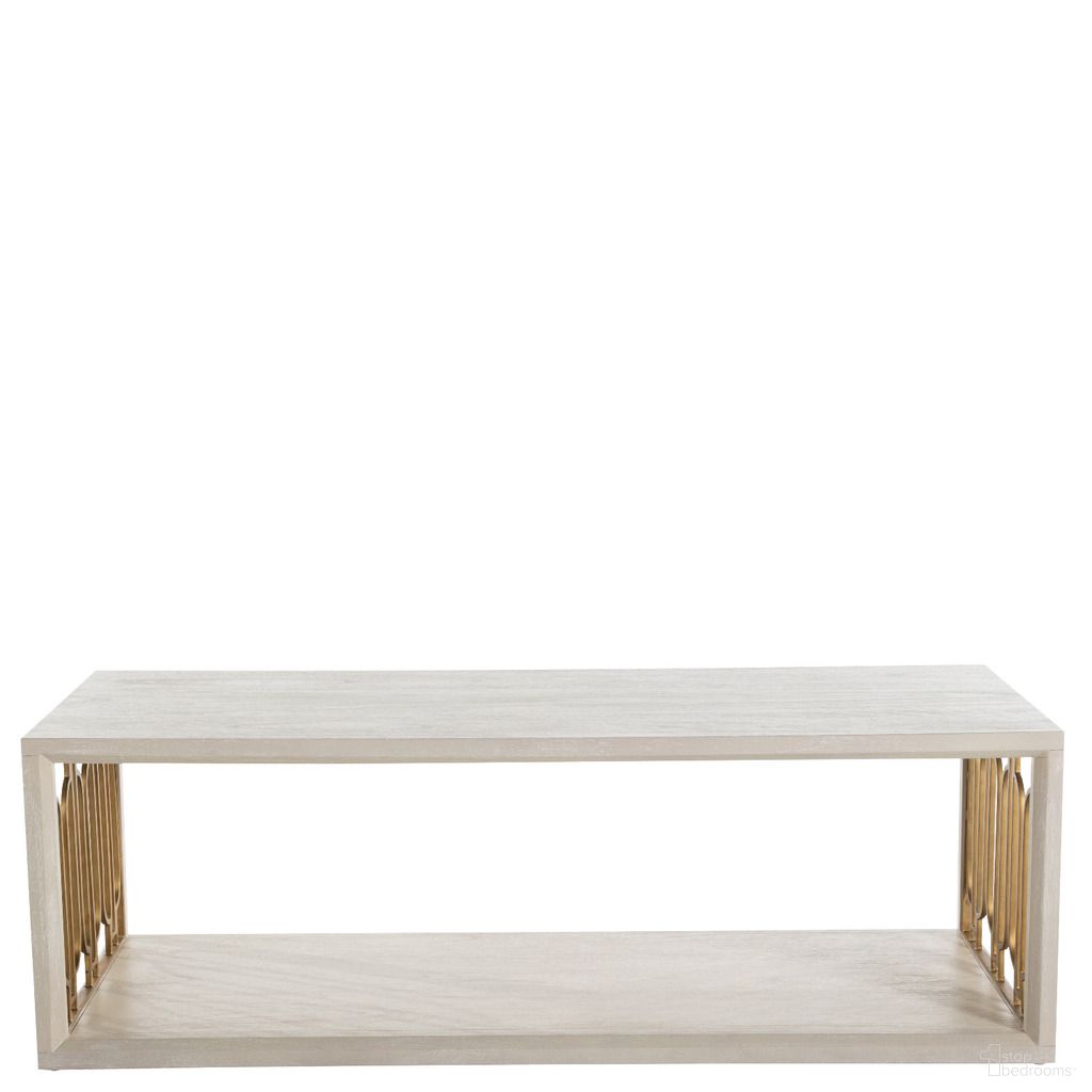 The appearance of Ainsworth Coffee Table In Cerused White and Stained Gold designed by Gabby in the transitional interior design. This cerused white/stained gold piece of furniture was selected by 1StopBedrooms from Ainsworth Collection to add a touch of cosiness and style into your home. Sku: SCH-170205. Material: Mindi Veneer.