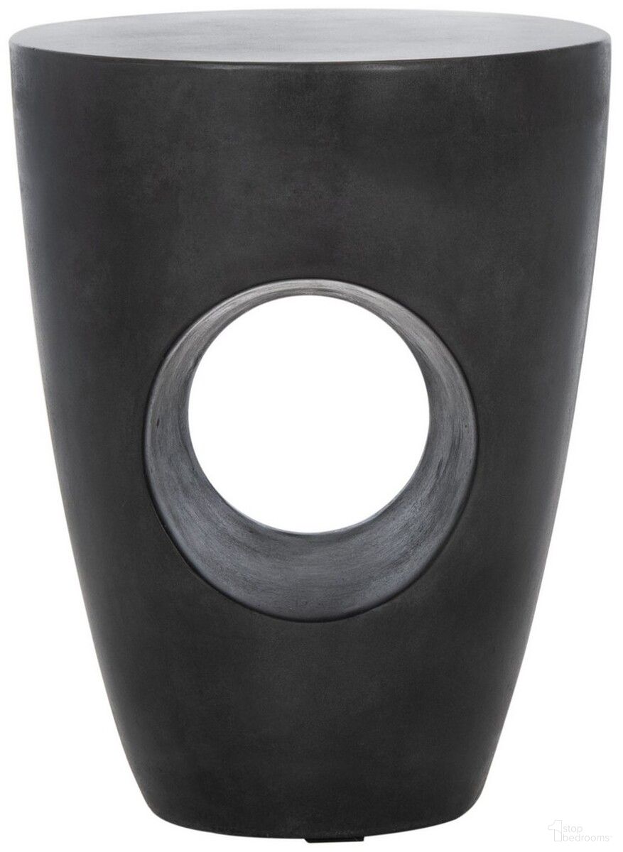 The appearance of Aishi Indoor-Outdoor Modern Concrete Round 17.7 Inch Height Accent Table in Black designed by Safavieh in the modern / contemporary interior design. This black piece of furniture was selected by 1StopBedrooms from Aishi Collection to add a touch of cosiness and style into your home. Sku: VNN1007C. Table Top Shape: Round. Material: Concrete.