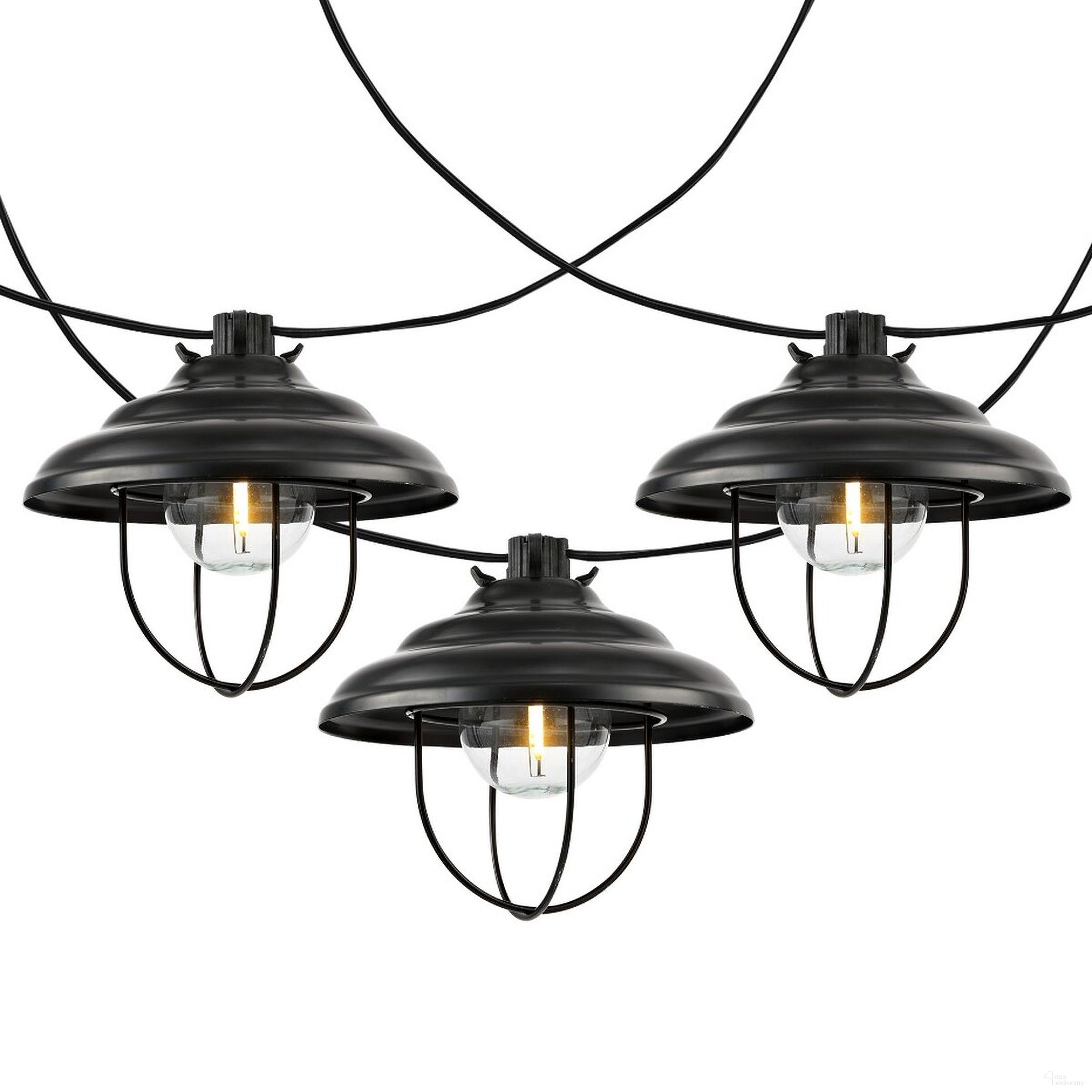 The appearance of Aislin Led Outdoor String Lights in Black designed by Safavieh in the modern / contemporary interior design. This black piece of furniture was selected by 1StopBedrooms from Aislin Collection to add a touch of cosiness and style into your home. Sku: PLT4052A. Material: Metal.