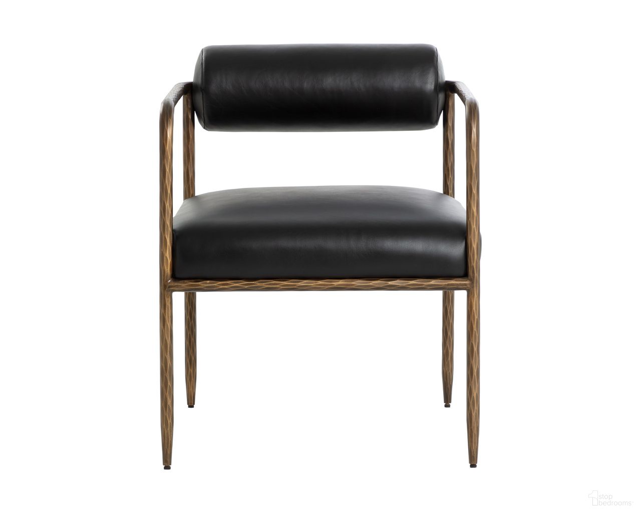 Ajani Dining Armchair In Charcoal Black