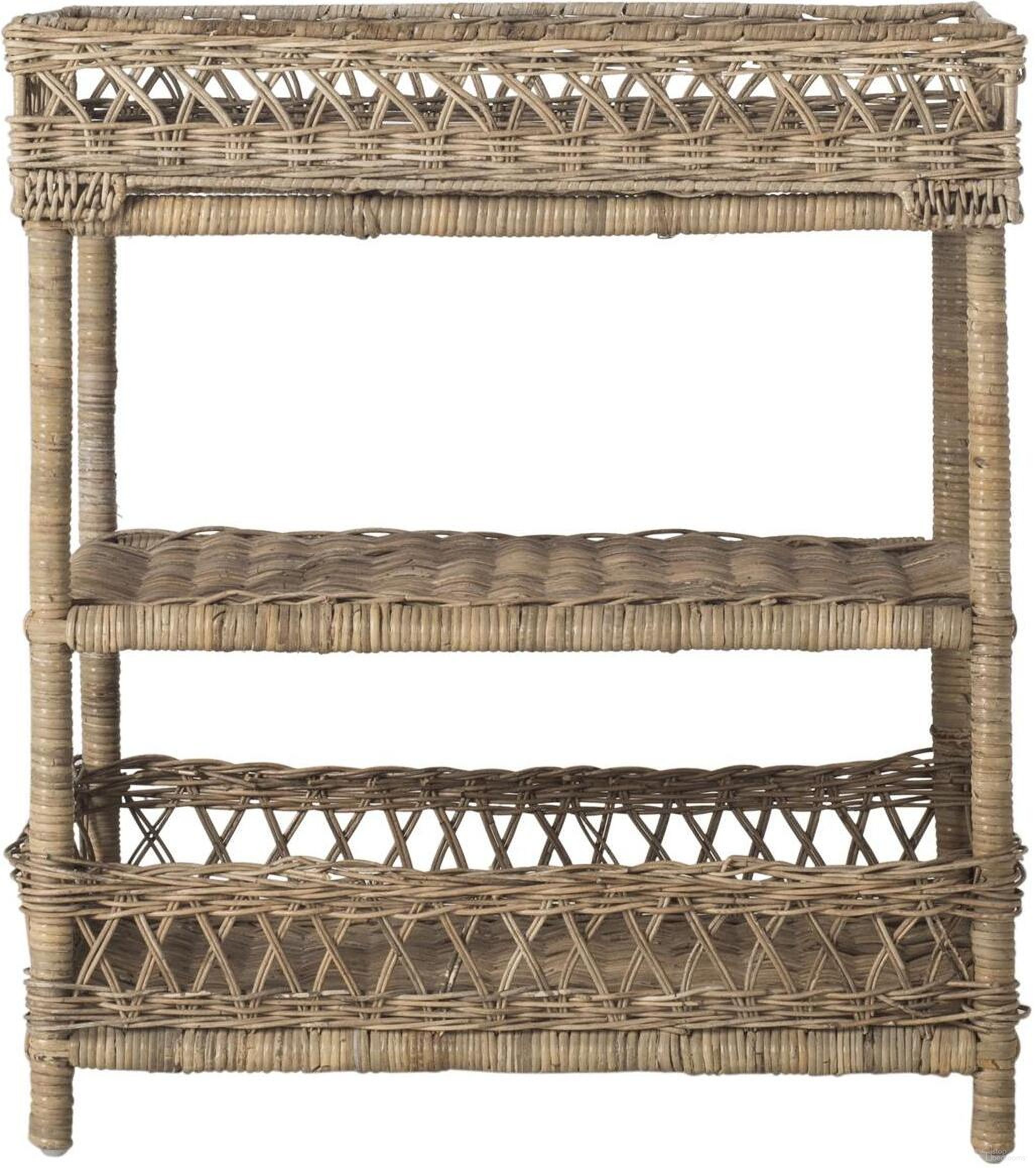 Ajani Wicker 3-Tier Accent Table