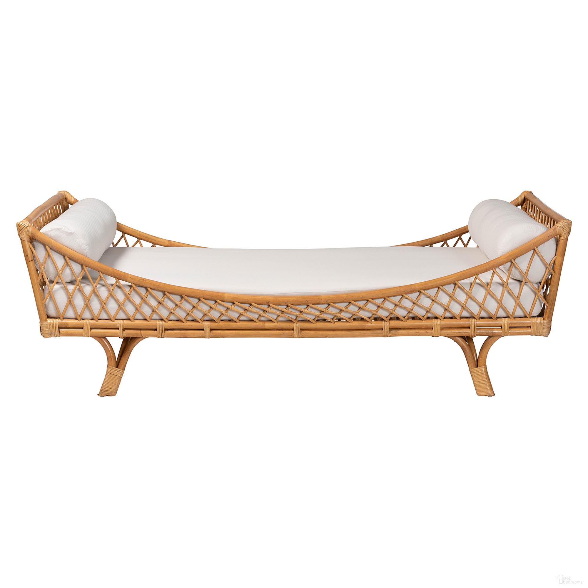 The appearance of Akemi Handwoven Natural Rattan Daybed with Cushion In Light Honey designed by Baxton Studio in the coastal interior design. This light honey piece of furniture  was selected by 1StopBedrooms from Akemi Collection to add a touch of cosiness and style into your home. Sku: Akemi-Natural Rattan-Cushioned-Daybed. Bed Type: Daybed. Material: Natural Rattan.