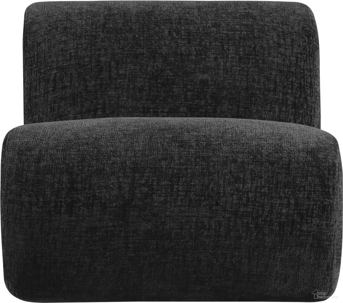 Akira Fabric Upholstered Accent Chair In Black