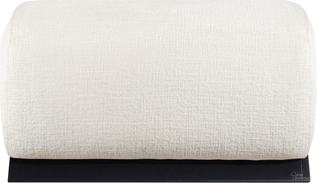 The appearance of Akira Fabric Upholstered Ottoman In Cream and Black designed by Meridian in the modern / contemporary interior design. This cream and black piece of furniture was selected by 1StopBedrooms from Akira Collection to add a touch of cosiness and style into your home. Sku: 33072Cream-Ott. Material: Polyester.