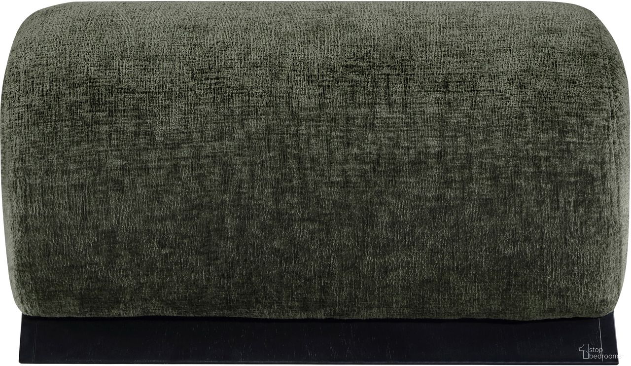The appearance of Akira Fabric Upholstered Ottoman In Green and Black designed by Meridian in the modern / contemporary interior design. This black/green piece of furniture was selected by 1StopBedrooms from Akira Collection to add a touch of cosiness and style into your home. Sku: 33072Green-Ott. Material: Polyester.