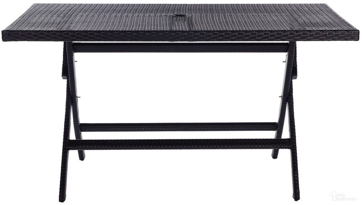 The appearance of Akita Folding Table in Black designed by Safavieh in the modern / contemporary interior design. This black piece of furniture  was selected by 1StopBedrooms from Akita Collection to add a touch of cosiness and style into your home. Sku: PAT7503A. Material: Steel. Table Top Shape: Rectangular.