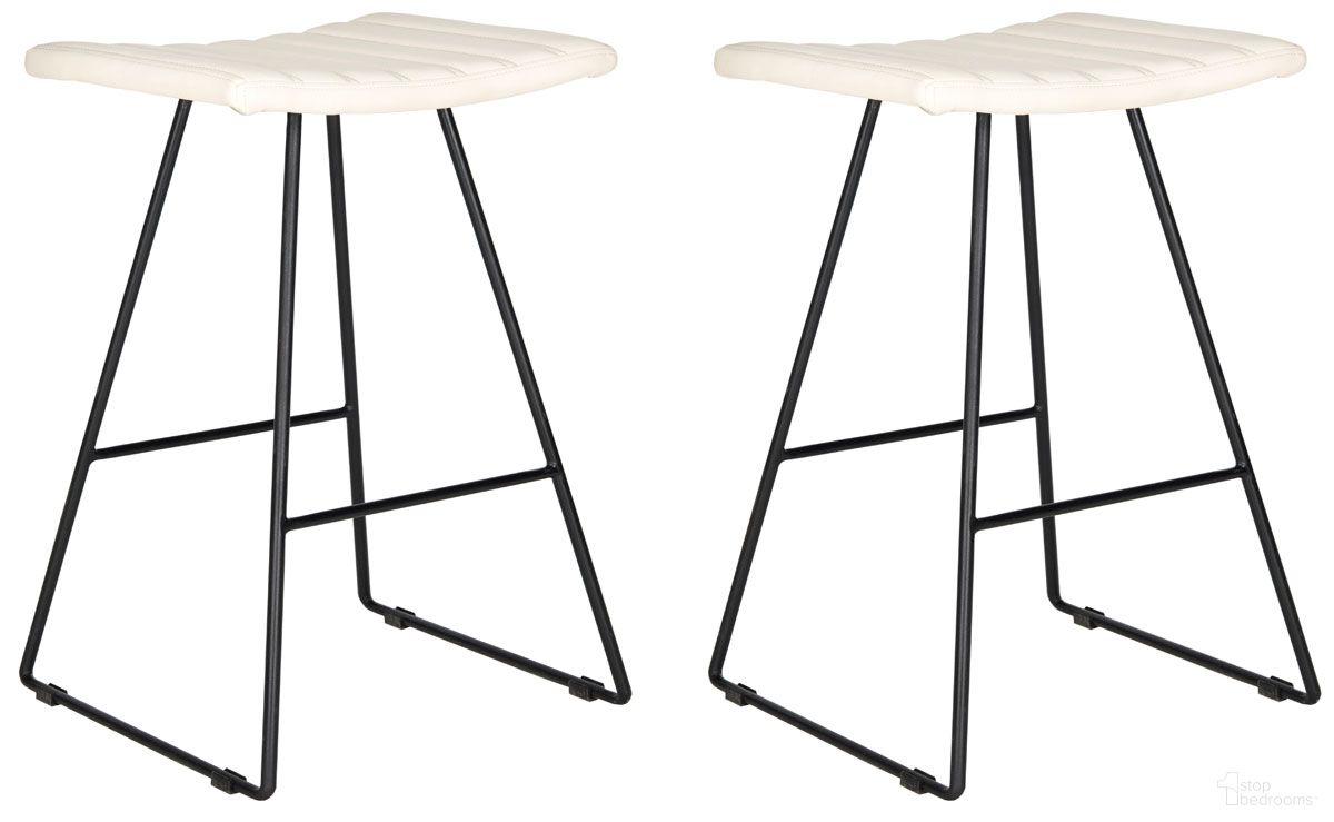 The appearance of Akito Cream Counter Stool Set of 2 designed by Safavieh in the modern / contemporary interior design. This cream piece of furniture was selected by 1StopBedrooms from Akito Collection to add a touch of cosiness and style into your home. Sku: FOX2011D-SET2. Material: Iron.