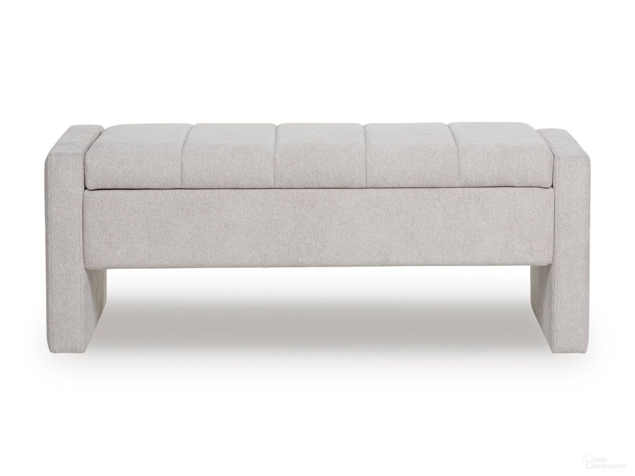 The appearance of Akselman Storage Bench In Gray designed by Signature Design by Ashley in the modern / contemporary interior design. This gray piece of furniture was selected by 1StopBedrooms from Akselman Collection to add a touch of cosiness and style into your home. Sku: A3000744. Material: Polyester.