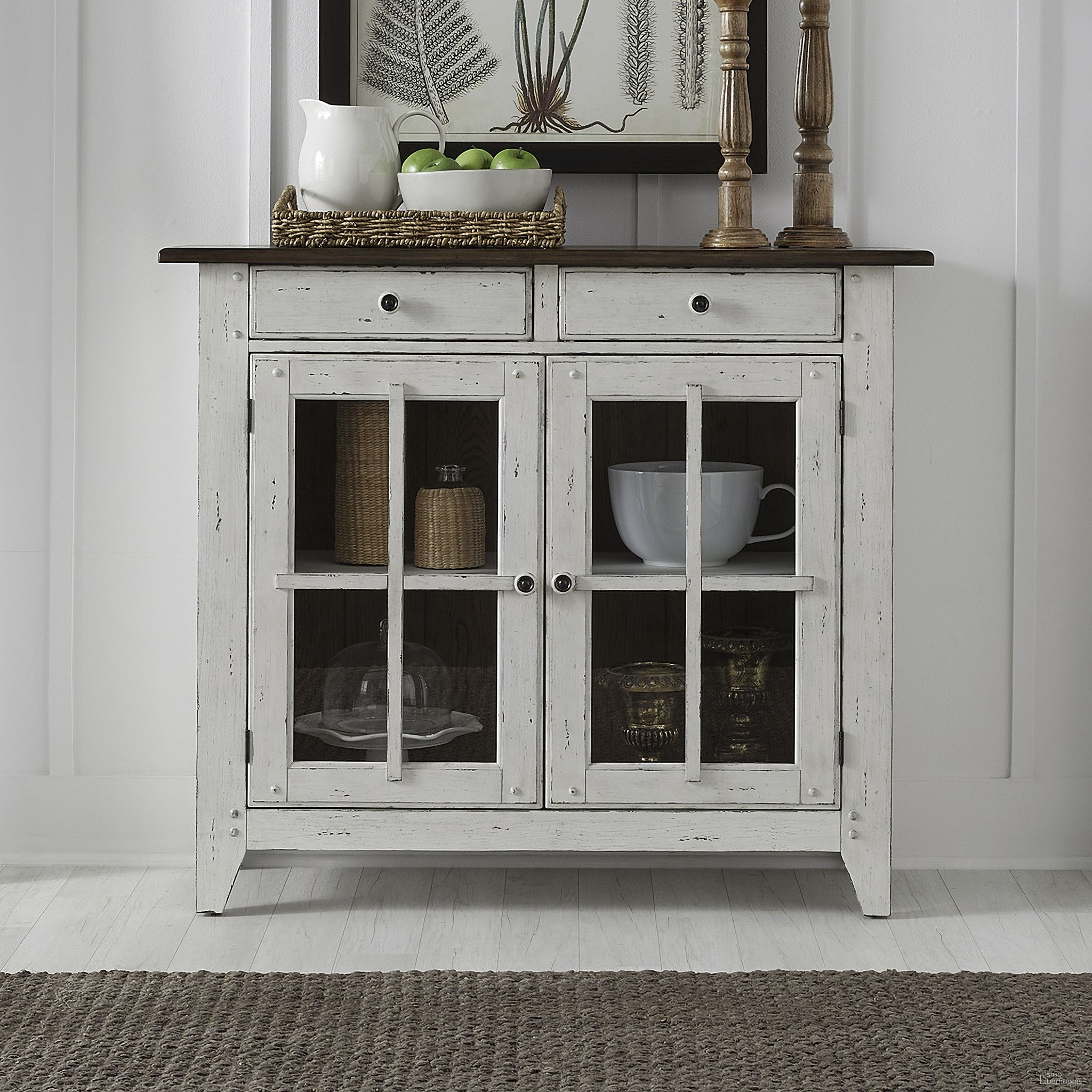 The appearance of Al Fresco Server In Graphite and White designed by Liberty in the transitional interior design. This graphite/white piece of furniture was selected by 1StopBedrooms from Al Fresco Collection to add a touch of cosiness and style into your home. Sku: 741-SR5043. Material: Solid Rubberwood.