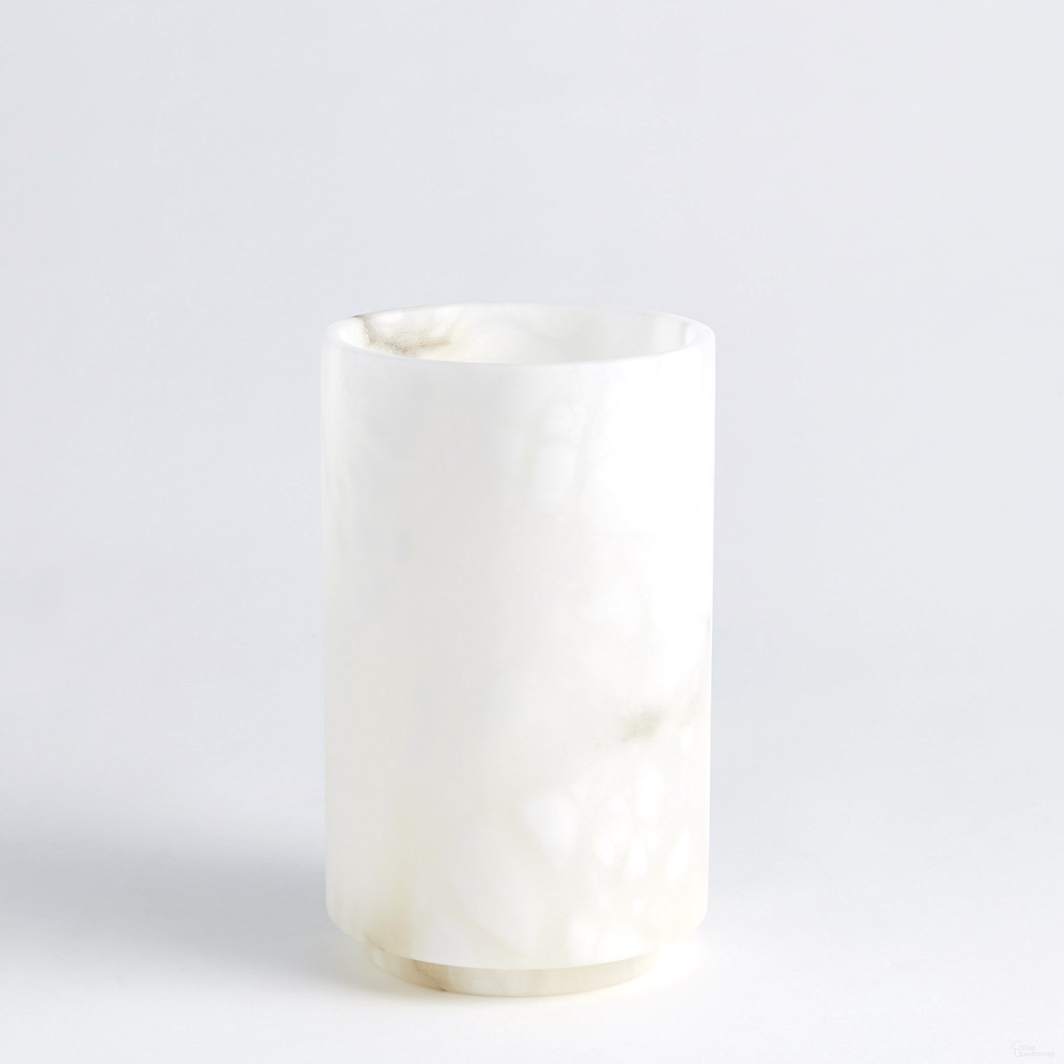 The appearance of Alabaster Cylinder Small Vase In White designed by Global Views in the modern / contemporary interior design. This white piece of furniture was selected by 1StopBedrooms from Alabaster Collection to add a touch of cosiness and style into your home. Sku: 331619. Material: Alabaster.