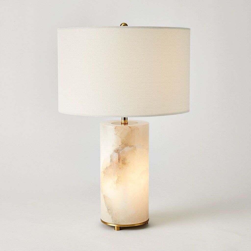 The appearance of Alabaster Inner Light Lamp In White designed by Global Views in the modern / contemporary interior design. This white piece of furniture  was selected by 1StopBedrooms from Alabaster Collection to add a touch of cosiness and style into your home. Sku: 993912. Material: Alabaster.