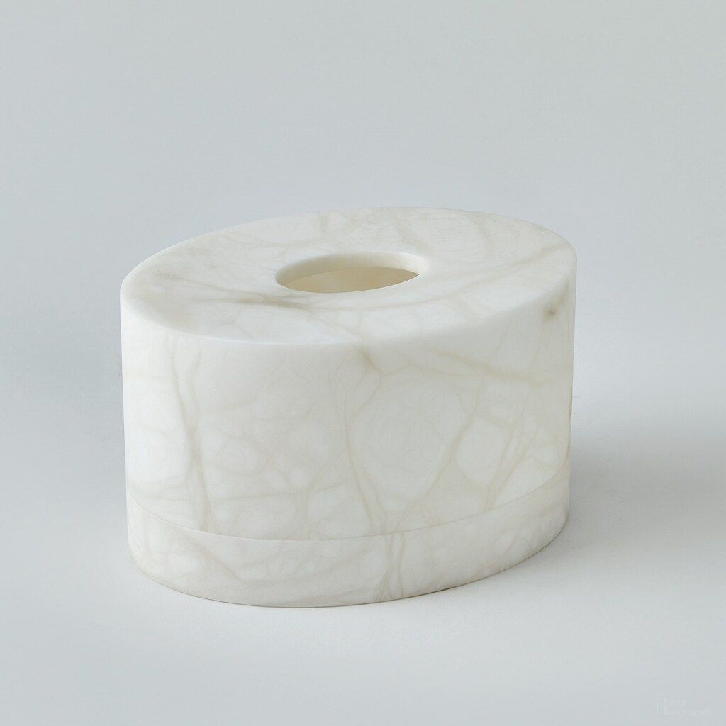 The appearance of Alabaster Oval Tissue Box In Brown designed by Global Views in the modern / contemporary interior design. This brown piece of furniture  was selected by 1StopBedrooms from Alabaster Collection to add a touch of cosiness and style into your home. Sku: 331922. Material: MDF.