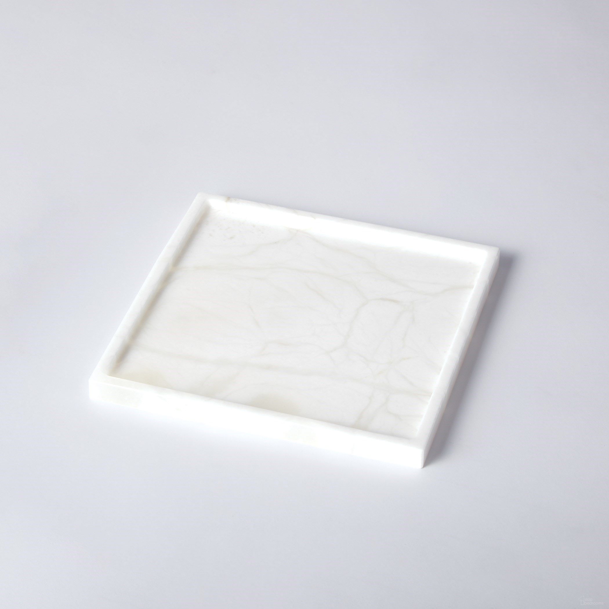 The appearance of Alabaster Square Plateau In White designed by Global Views in the modern / contemporary interior design. This white piece of furniture  was selected by 1StopBedrooms from Alabaster Collection to add a touch of cosiness and style into your home. Sku: 730087. Material: Alabaster.