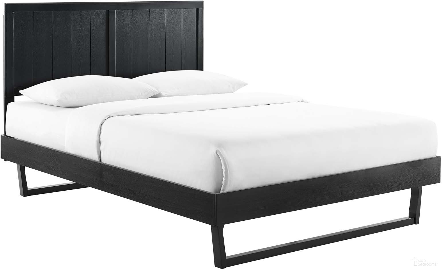 Alana Full Wood Platform Bed With Angular Frame