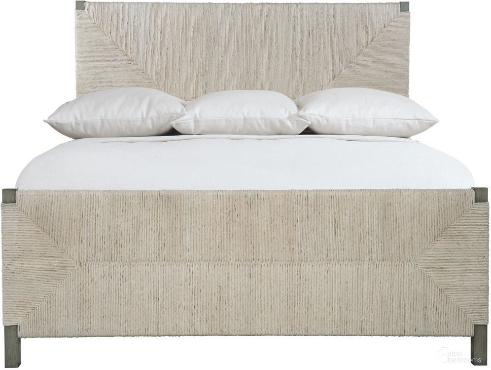 The appearance of Alannis Queen Woven Panel Bed designed by Bernhardt in the transitional interior design. This rustic gray/light gray wash piece of furniture was selected by 1StopBedrooms from Alannis Collection to add a touch of cosiness and style into your home. Sku: 369F04;369H04;369R04. Bed Type: Panel Bed. Bed Size: Queen. Material: Natural.