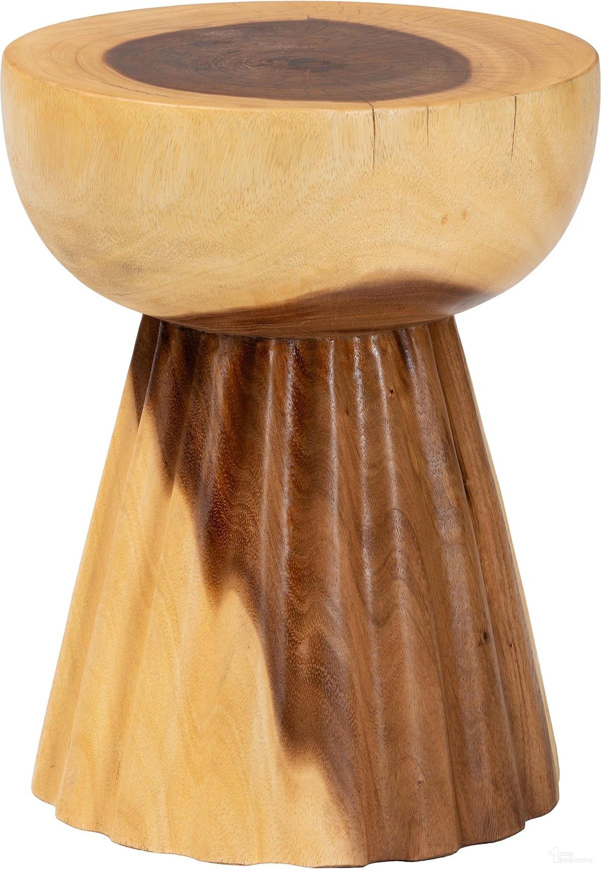 The appearance of Alara Hand-Carved Suar Wood Side Table In Natural Brown designed by Baxton Studio in the bohemian interior design. This natural brown piece of furniture  was selected by 1StopBedrooms from Alara Collection to add a touch of cosiness and style into your home. Sku: Suar S/T 008-Natural-Side Table. Material: Solid Wood.