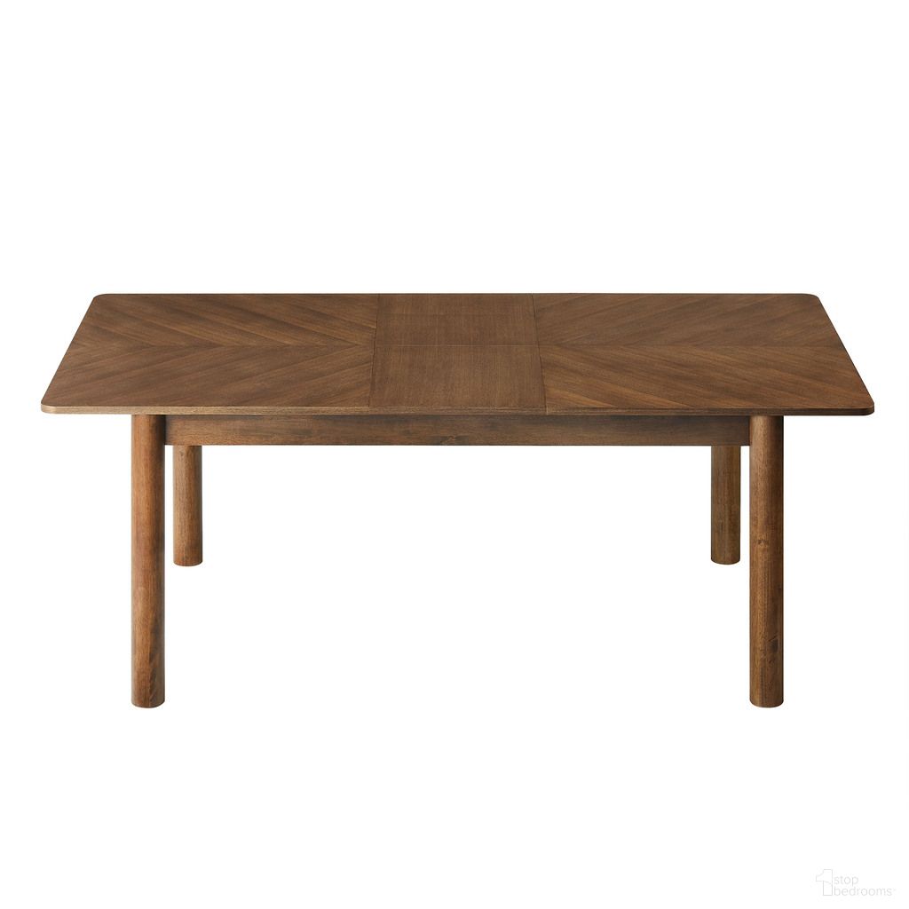 The appearance of Alba Extendable Dining Table In Walnut designed by Modway in the modern / contemporary interior design. This walnut piece of furniture was selected by 1StopBedrooms from Alba Collection to add a touch of cosiness and style into your home. Sku: EEI-7464-WAL. Table Base Style: Legs. Table Top Shape: Rectangular. Material: Laminate. Size: 35" x 75".