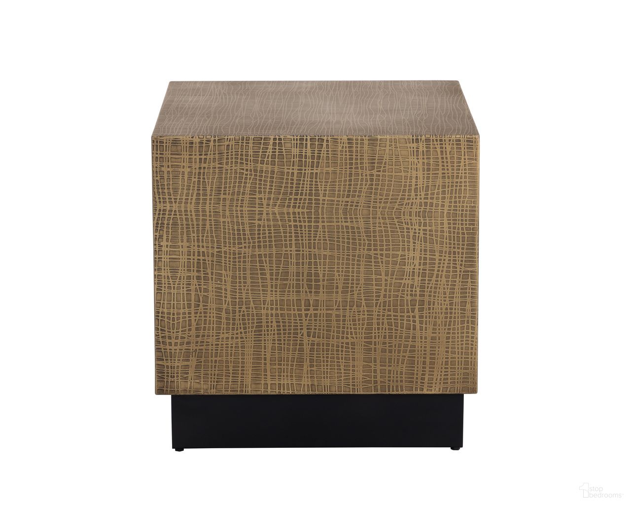 Albans Side Table In Brass and Black