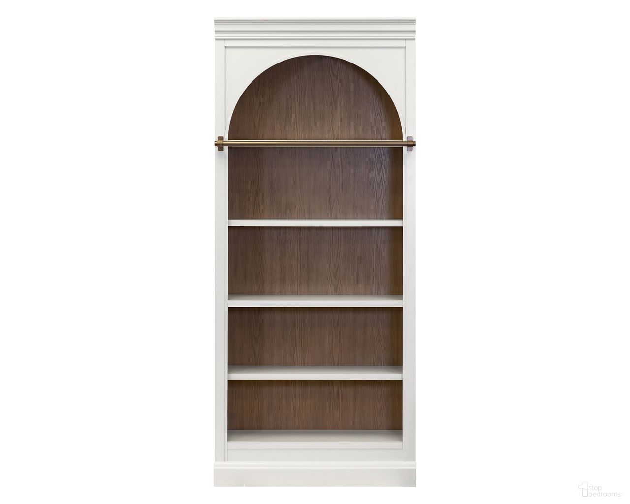 The appearance of Albany 94 Inch Tall Arched Wood Bookcase In White designed by Martin Furniture in the modern / contemporary interior design. This white piece of furniture  was selected by 1StopBedrooms from Albany Collection to add a touch of cosiness and style into your home. Sku: IMAL4094. Material: Wood.
