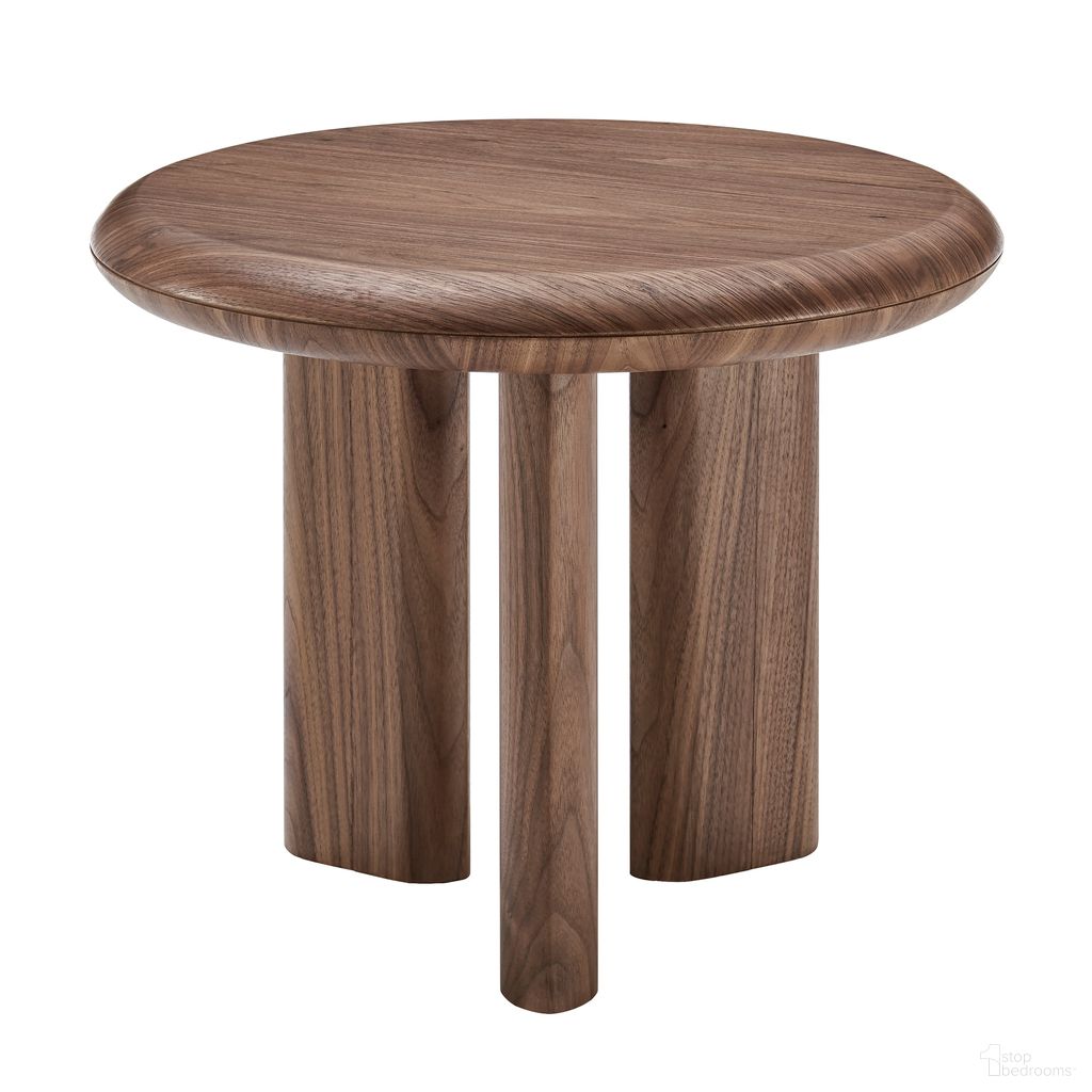 Albert 24 Inch Round Side Table In Walnut