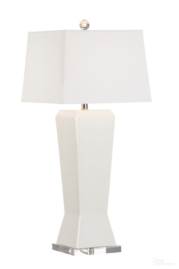 The appearance of Albion Table Lamp In White and Cream designed by Chelsea House in the modern / contemporary interior design. This white/cream piece of furniture  was selected by 1StopBedrooms from Jamie Merida Collection to add a touch of cosiness and style into your home. Sku: 70046. Material: Ceramic.
