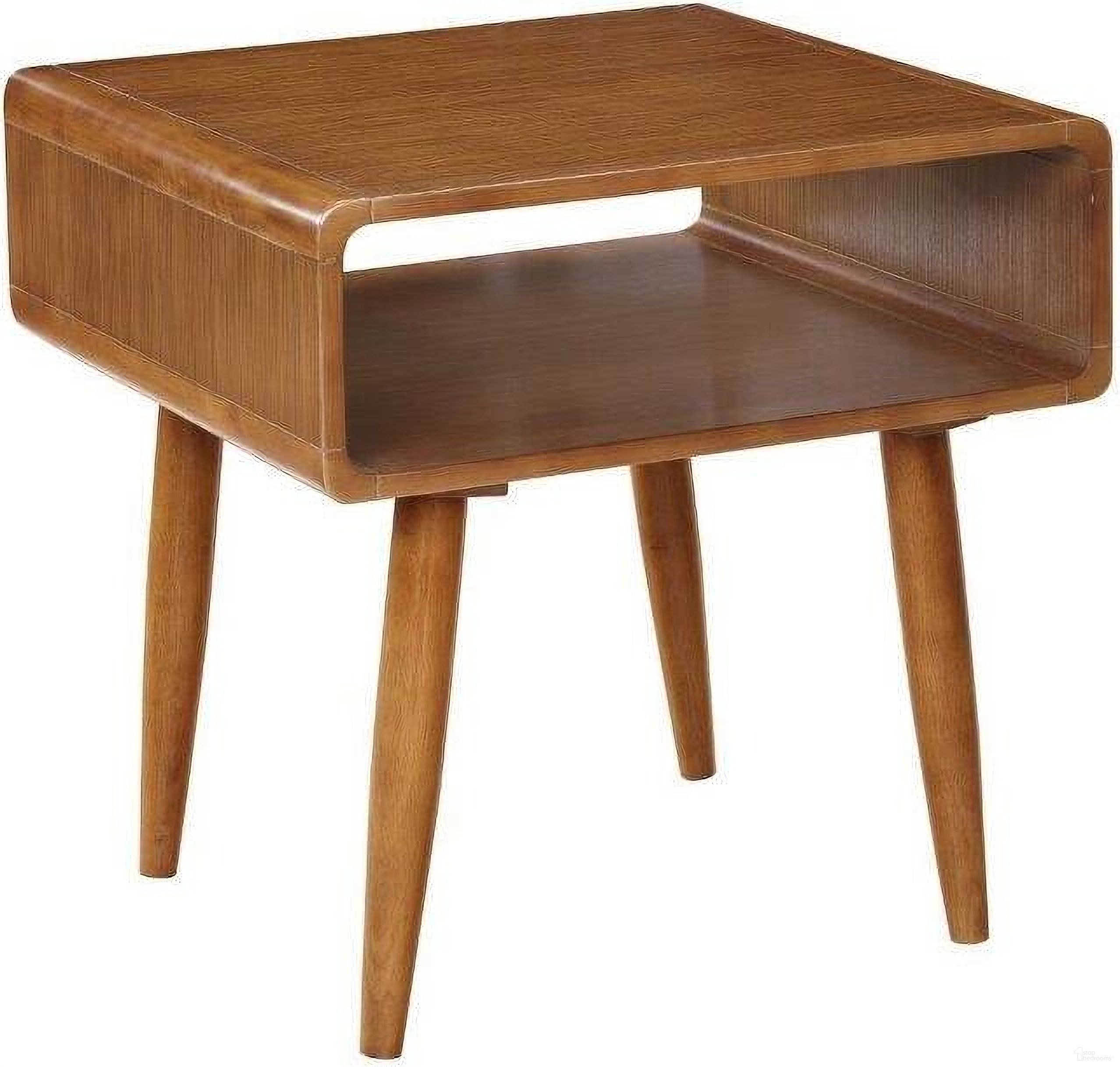 Alborg End Table In Rich Walnut Finish