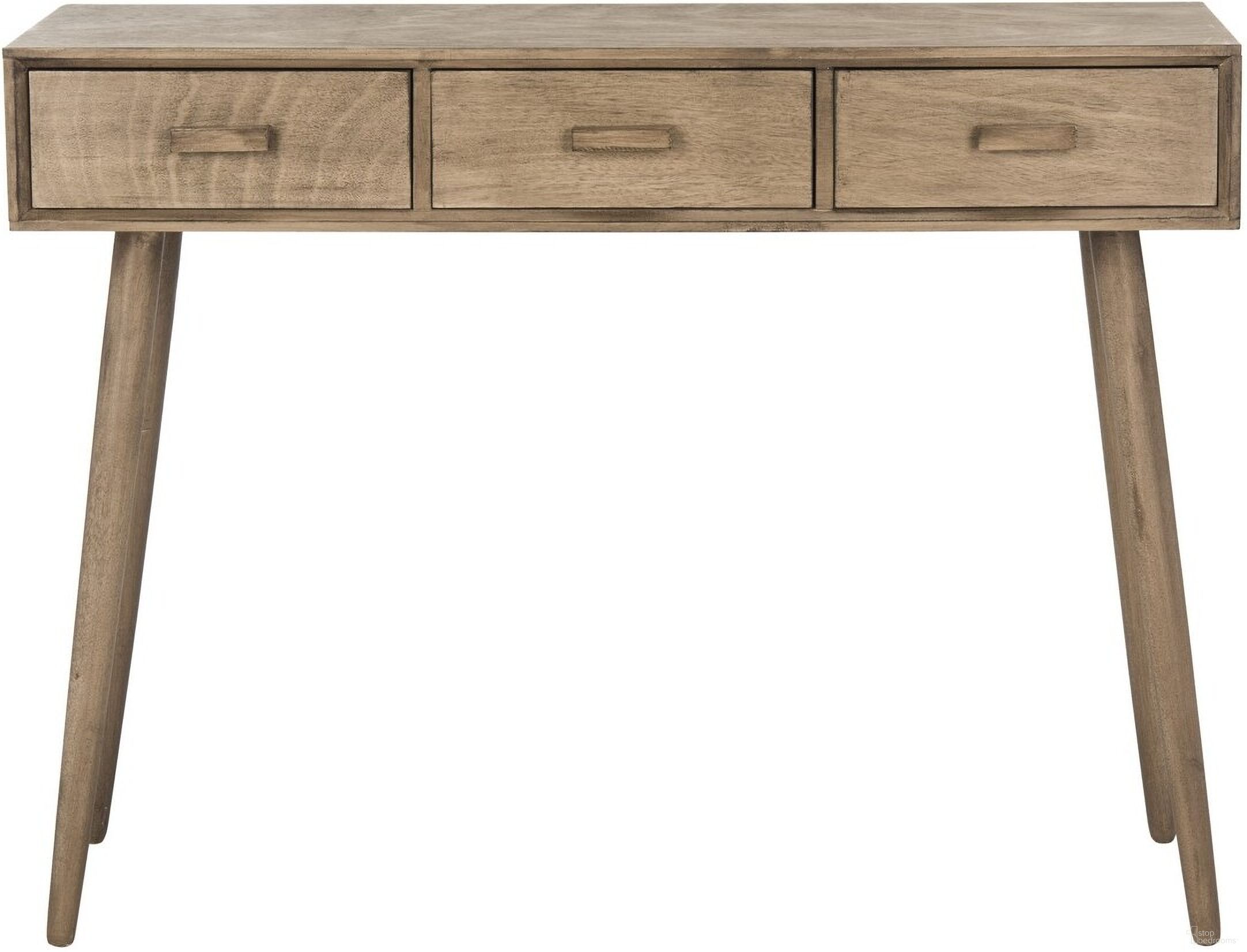 The appearance of Albus Desert Brown 3-Drawer Console Table designed by Safavieh in the modern / contemporary interior design. This chocolate piece of furniture was selected by 1StopBedrooms from Albus Collection to add a touch of cosiness and style into your home. Sku: CNS5701B. Material: Wood.