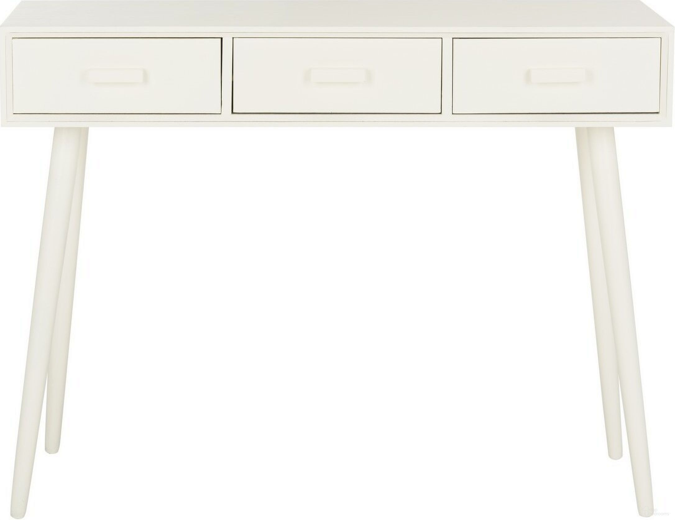 Albus Distressed White 3-Drawer Console Table
