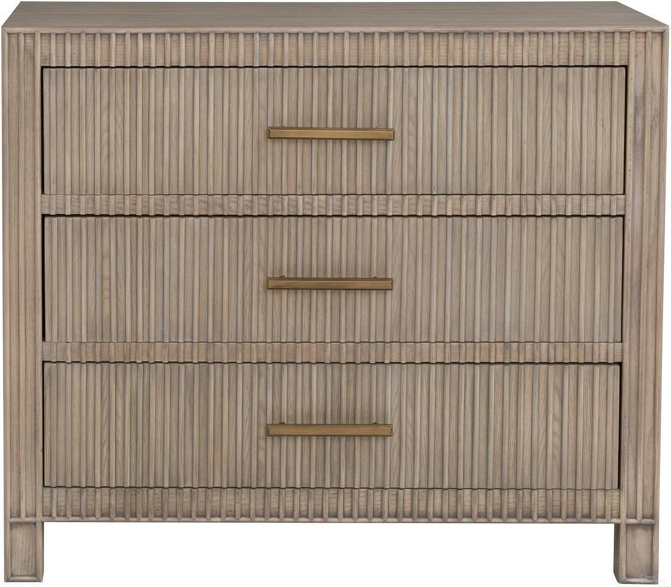 The appearance of Alchemy Three Drawer Chest In Biscotti designed by Fairfield Chair in the modern / contemporary interior design. This biscotti piece of furniture  was selected by 1StopBedrooms from Alchemy Collection to add a touch of cosiness and style into your home. Sku: 8024-CH. Material: Solid Oak.