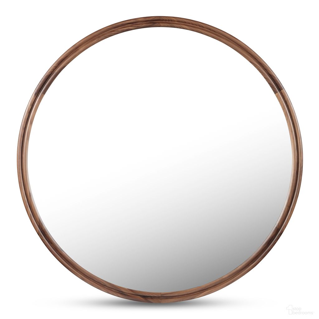 The appearance of Alcott Small Round Mirror In Walnut designed by Moes Home in the modern / contemporary interior design. This walnut piece of furniture was selected by 1StopBedrooms from Alcott Collection to add a touch of cosiness and style into your home. Sku: BC-1149-03. Material: Walnut.