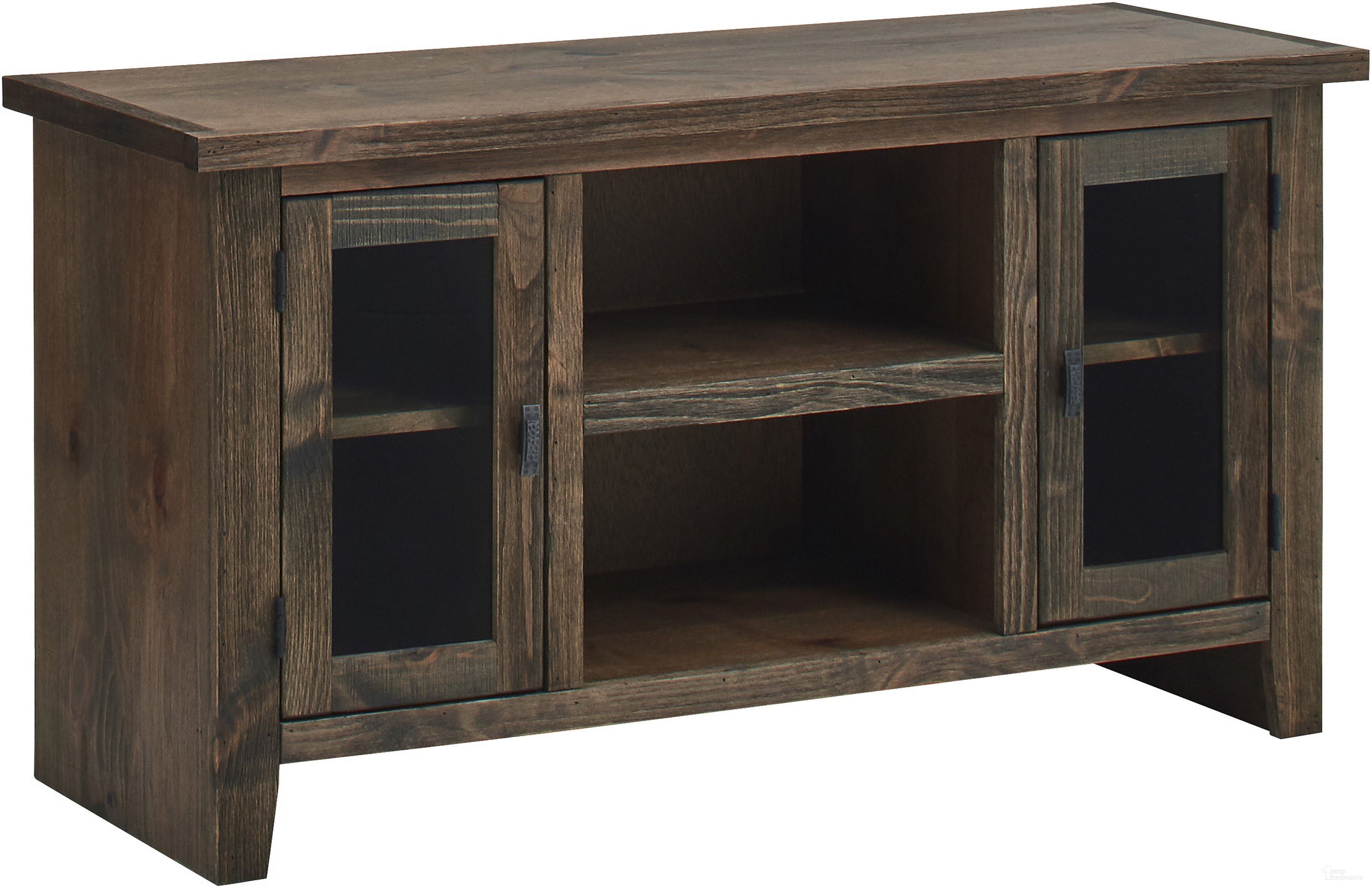 The appearance of Alder Grove 50 Inch Console with Doors In Tobacco designed by Aspenhome in the rustic / southwestern interior design. This tobacco piece of furniture  was selected by 1StopBedrooms from Alder Grove Collection to add a touch of cosiness and style into your home. Sku: DG1050-TOB. Material: Wood.