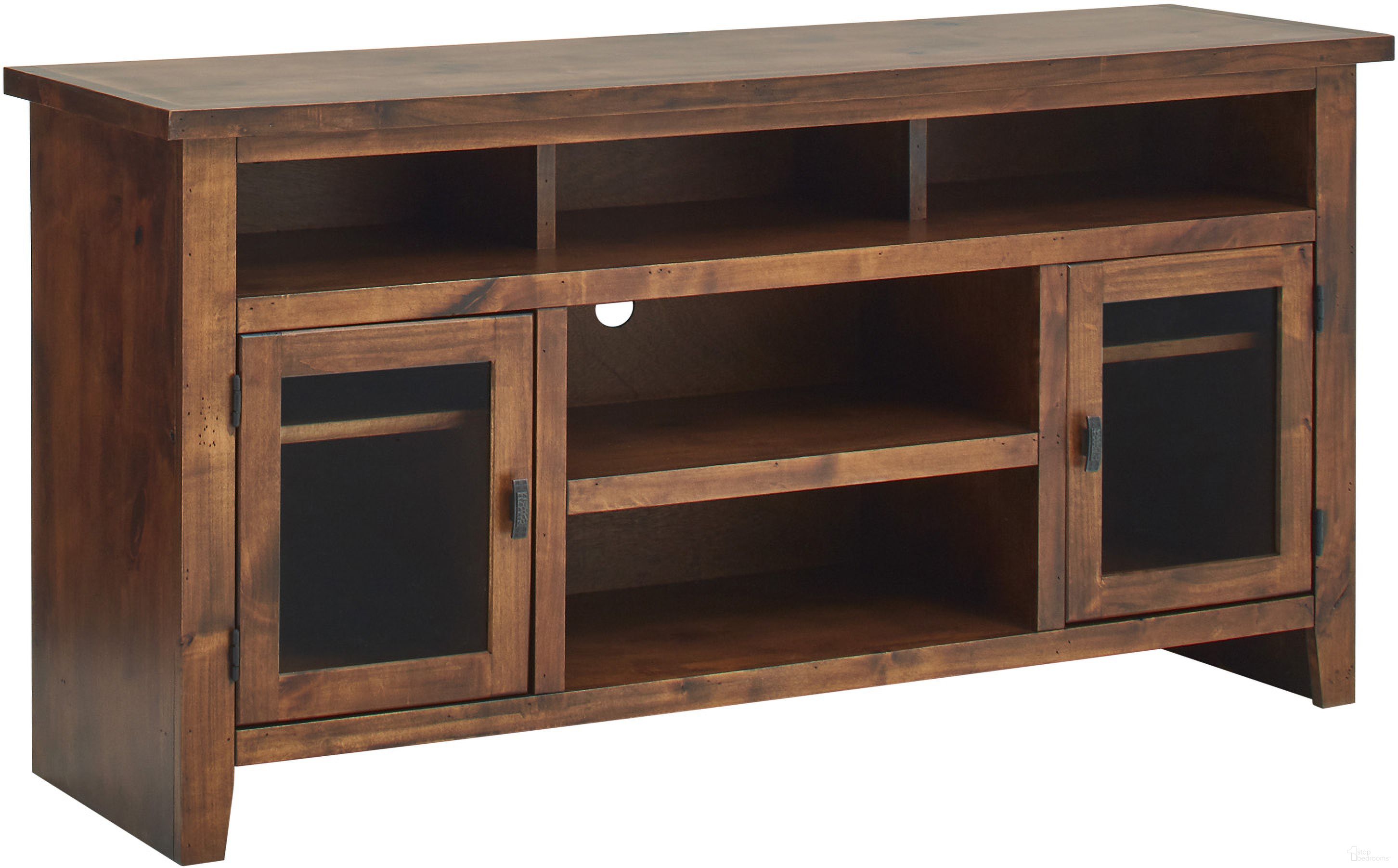 The appearance of Alder Grove 65 Inch Console with Doors In Brindle designed by Aspenhome in the rustic / southwestern interior design. This brindle piece of furniture  was selected by 1StopBedrooms from Alder Grove Collection to add a touch of cosiness and style into your home. Sku: WDG1065-BDL. Material: Wood.