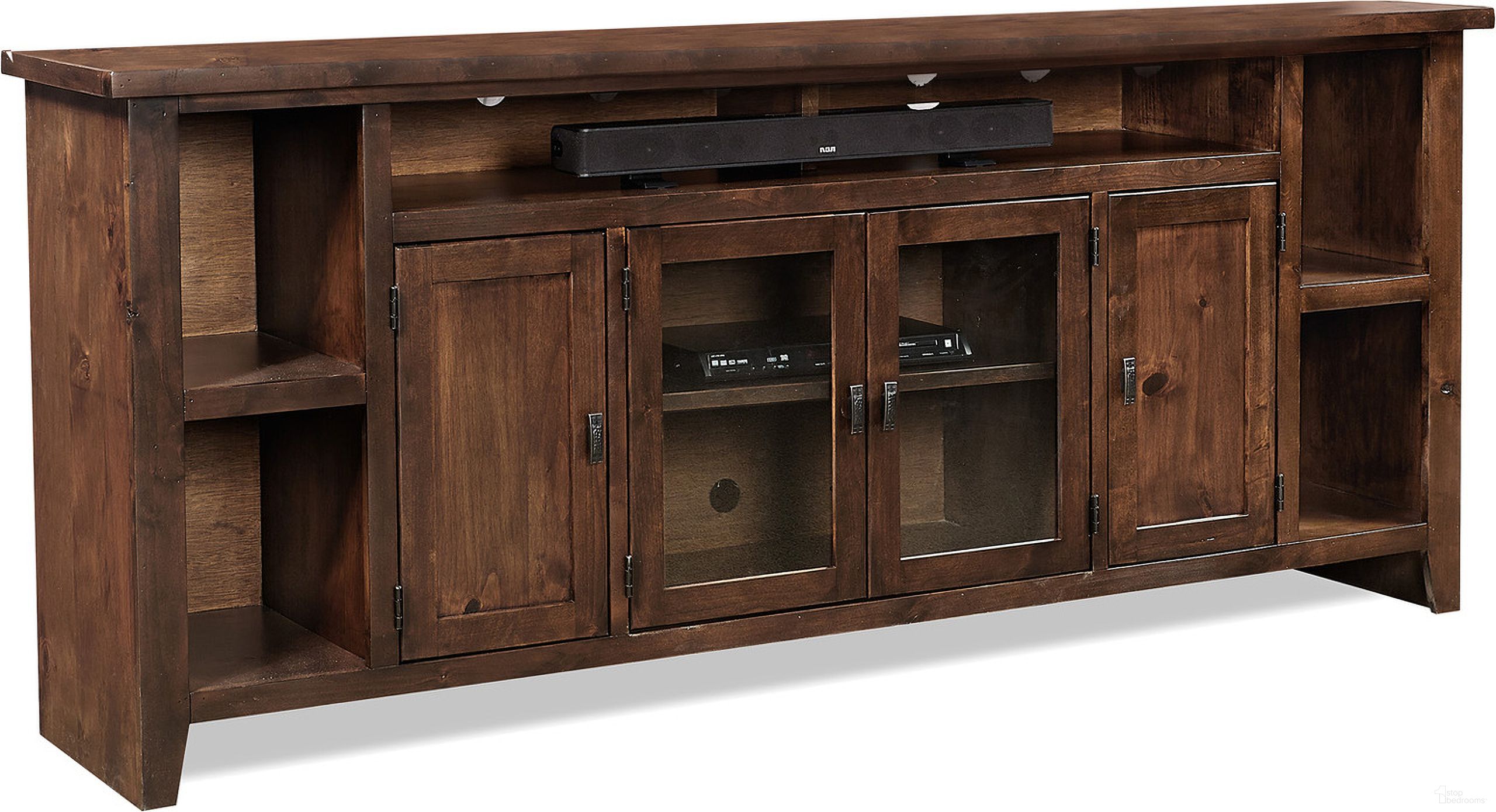 The appearance of Alder Grove 84 Inch Console In Dark Brown designed by Aspenhome in the rustic / southwestern interior design. This dark brown piece of furniture  was selected by 1StopBedrooms from Alder Grove Collection to add a touch of cosiness and style into your home. Sku: DG1036-TOB. Material: Wood.