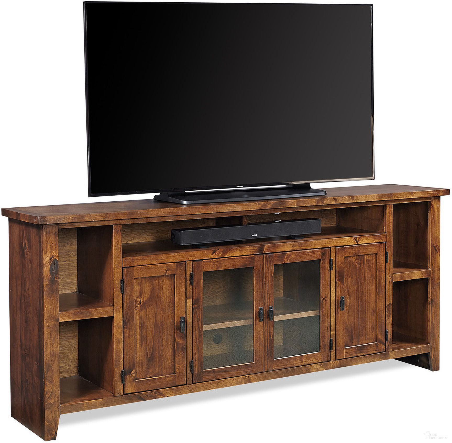 The appearance of Alder Grove 84 Inch Console In Fruitwood designed by Aspenhome in the rustic / southwestern interior design. This fruitwood piece of furniture  was selected by 1StopBedrooms from Alder Grove Collection to add a touch of cosiness and style into your home. Sku: DG1036-FRT. Material: Wood.
