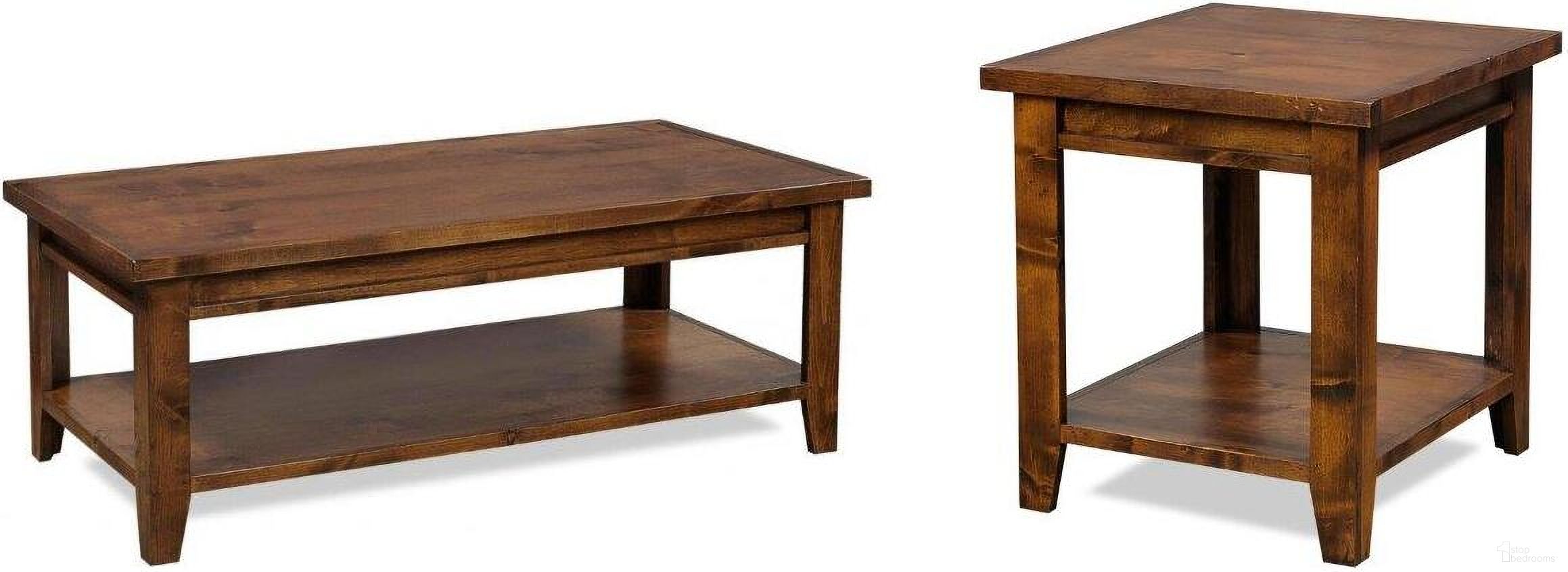 The appearance of Alder Grove Occasional Table Set In Medium Brown designed by Aspenhome in the rustic / southwestern interior design. This medium brown piece of furniture  was selected by 1StopBedrooms from Alder Grove Collection to add a touch of cosiness and style into your home. Sku: DG910-FRT;DG914-FRT. Material: Wood.
