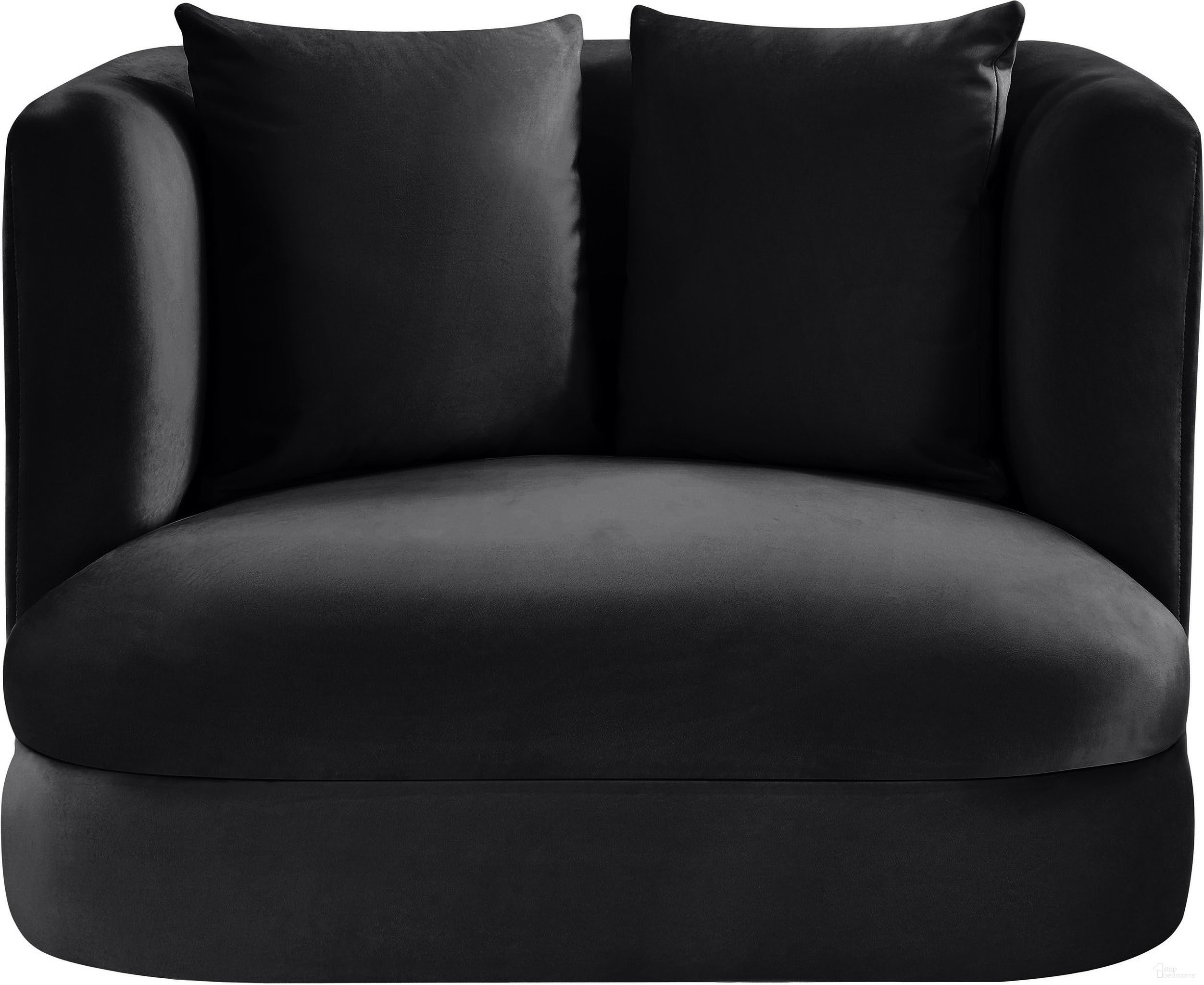 The appearance of Alder Velvet Chair In Black Velvet designed by Meridian in the modern / contemporary interior design. This black velvet piece of furniture was selected by 1StopBedrooms from Alder Collection to add a touch of cosiness and style into your home. Sku: 699Black-C. Material: Velvet.