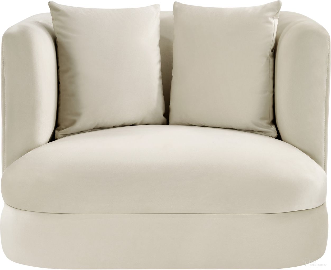 Alder Velvet Chair In Cream Velvet
