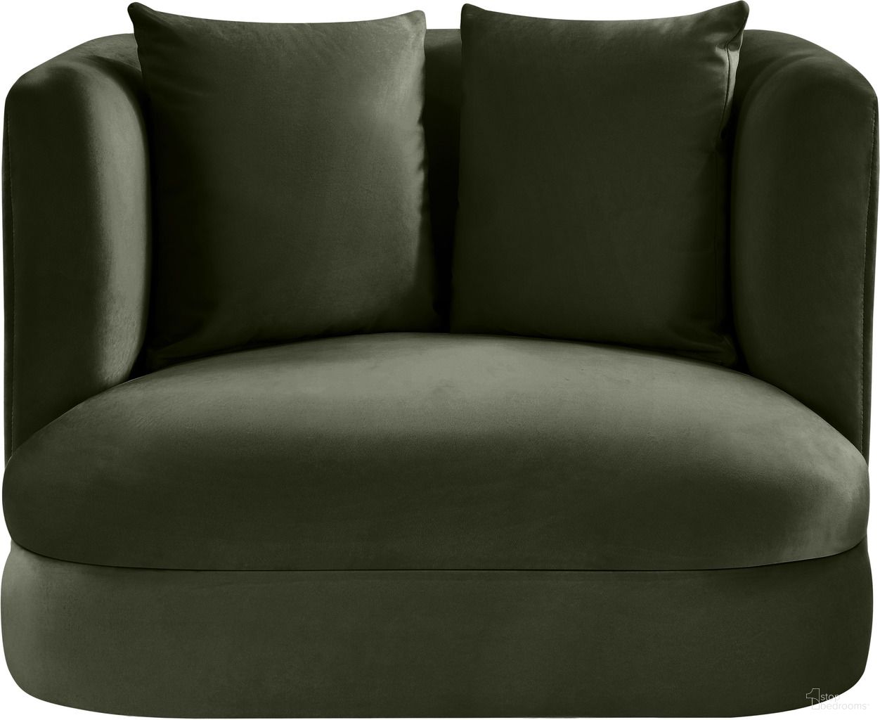Alder Velvet Chair In Green Velvet