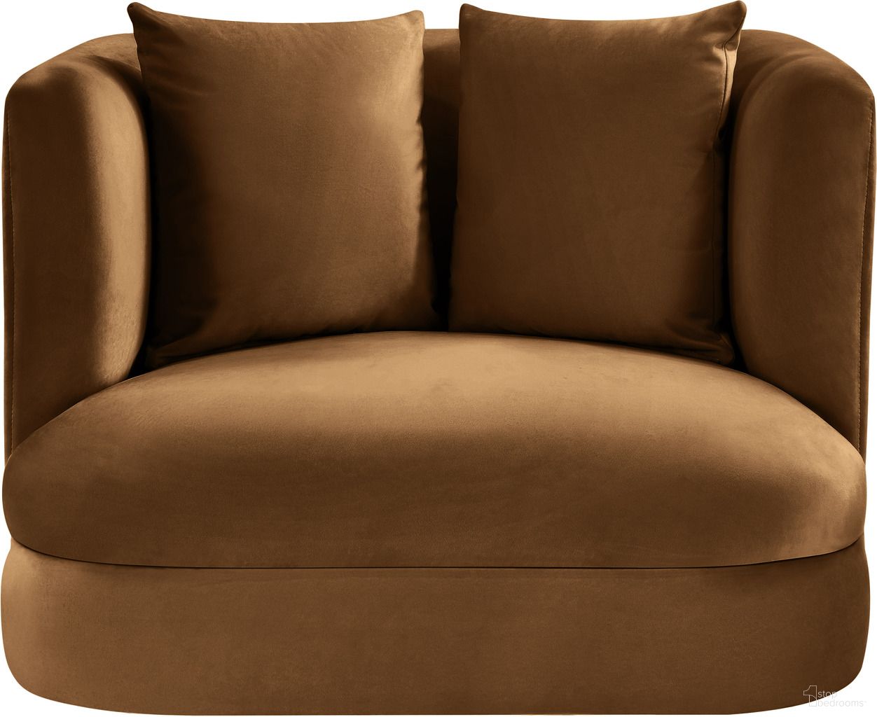 Alder Velvet Chair In Saddle